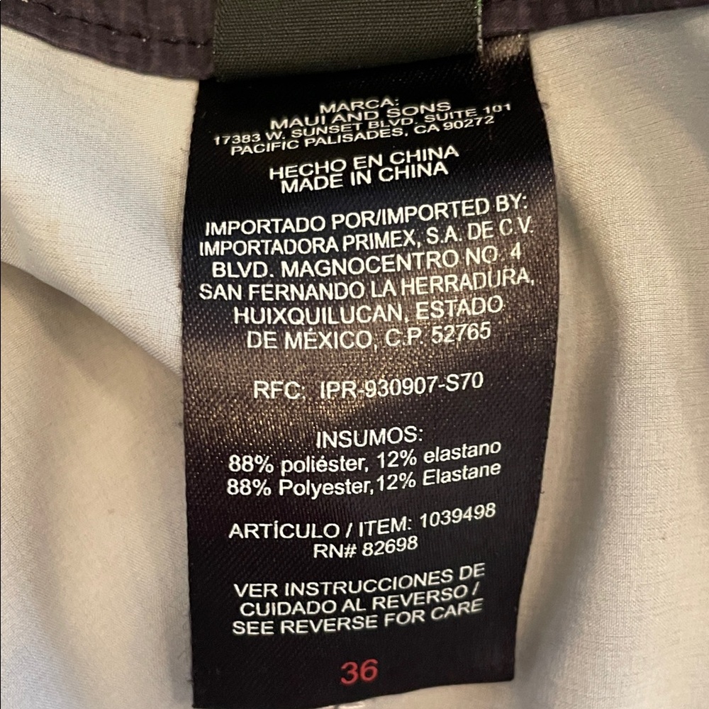 MAUI AND SONS Y2K Retro Black Tropical Print Men's Summer Holiday Swim Trunks - Picture 7 of 15